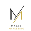 Magik Marketing Logo Mel Redesign Main with White Sharp Rectangle Block As Logo